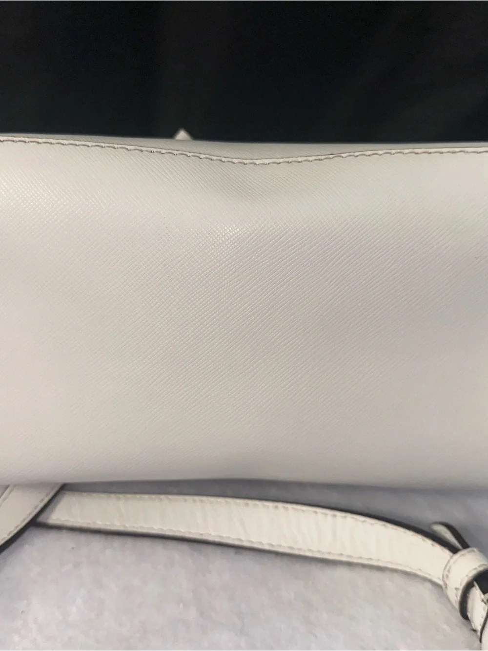 kate spade White Saffiano Leather Backpack
